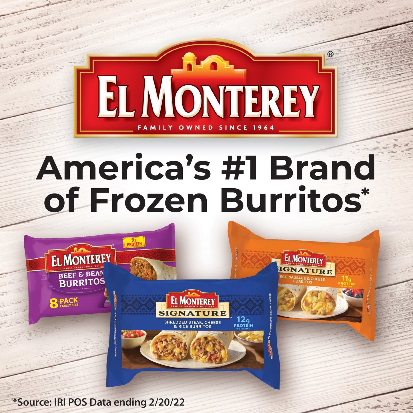 El Monterey Signature Egg, Sausage & Cheese Breakfast Burritos 36 oz, 8 Ct (Frozen)