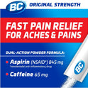 BC Powder Original Strength Pain Reliever, Aspirin Dissolve Packs, 50 Count