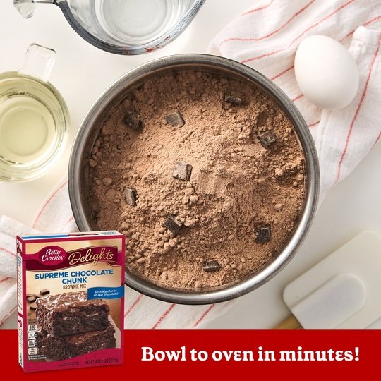 Betty Crocker Delights Supreme Chocolate Chunk Brownie Mix, 18 oz.