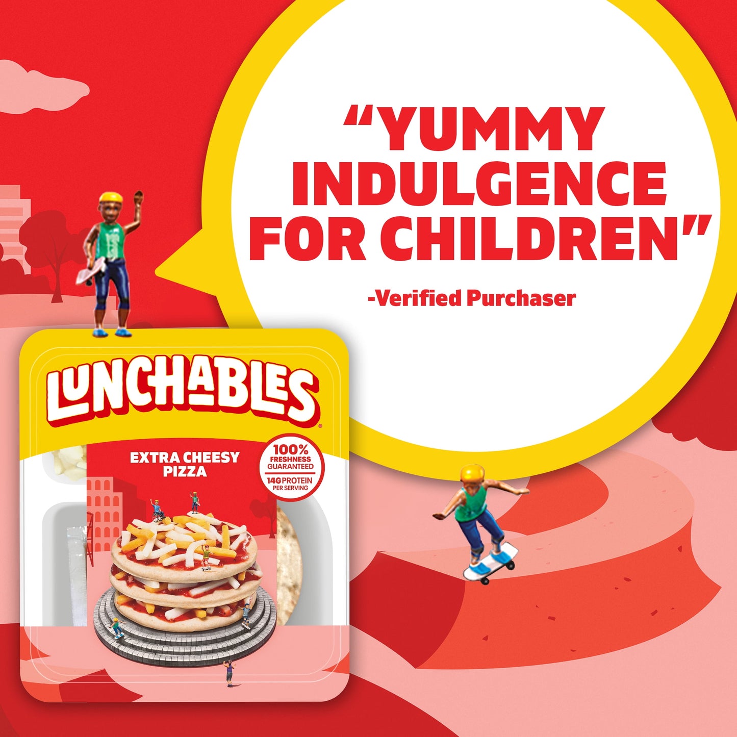 Lunchables Extra Cheesy Pizza Kids Lunch Snack, 4.2 oz Tray