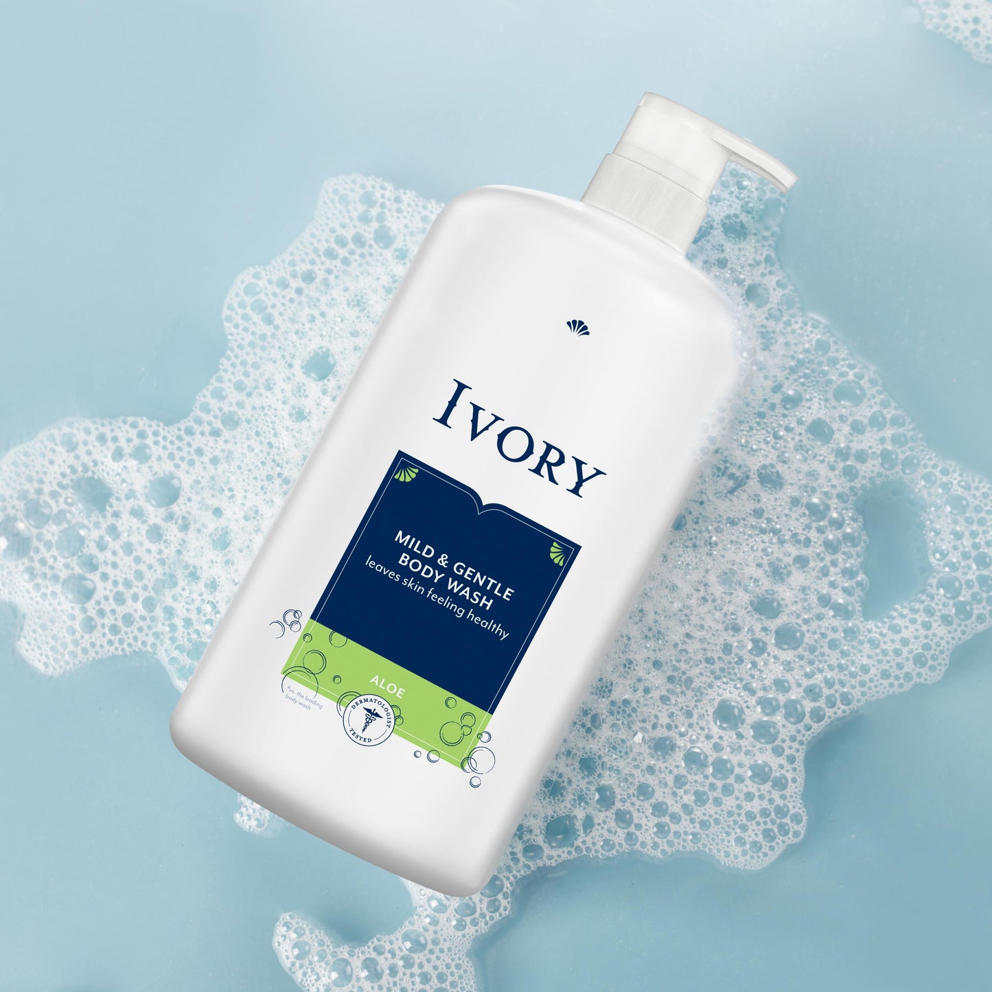 Ivory Mild and Gentle Body Wash, Aloe Scent, for All Skin Types, 35 fl oz