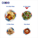 Dixie Disposable Paper Plates, Multicolor, 8.5 in, 200 Count