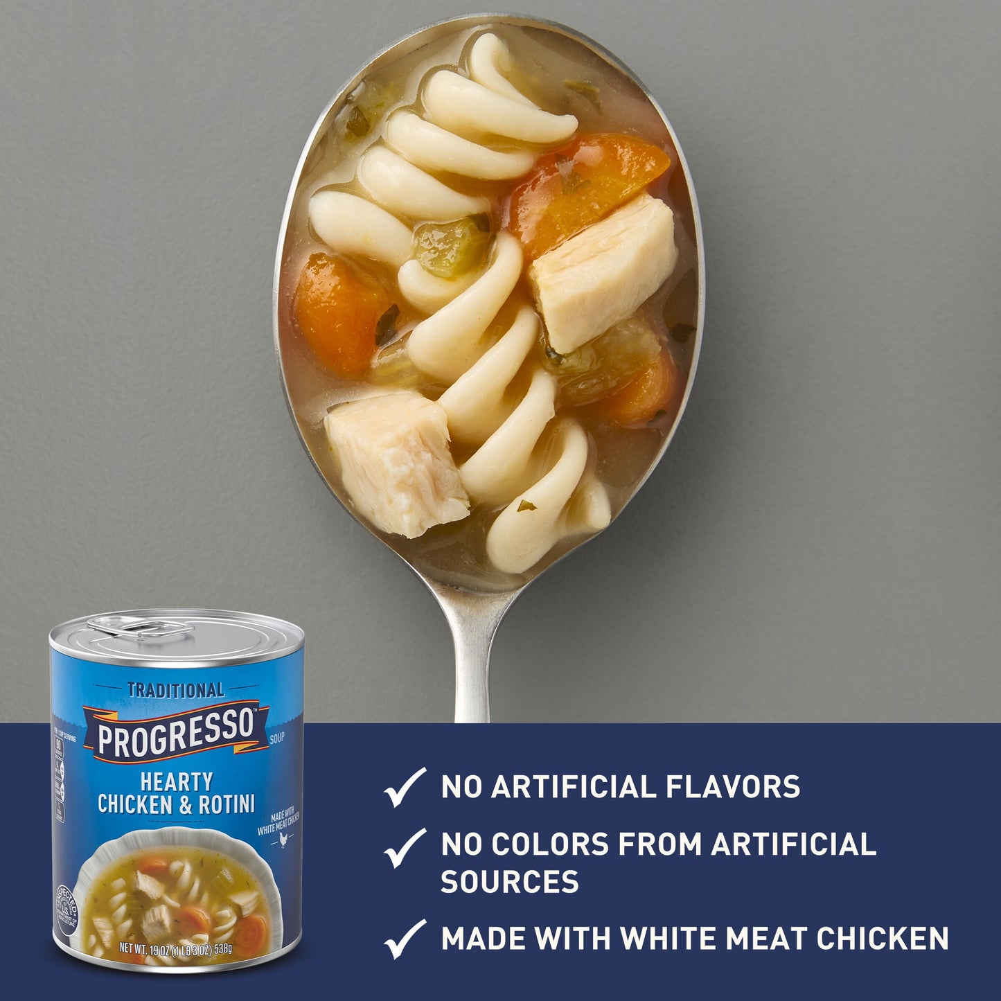 Progresso Traditional, Hearty Chicken & Rotini Canned Soup, 19 oz.