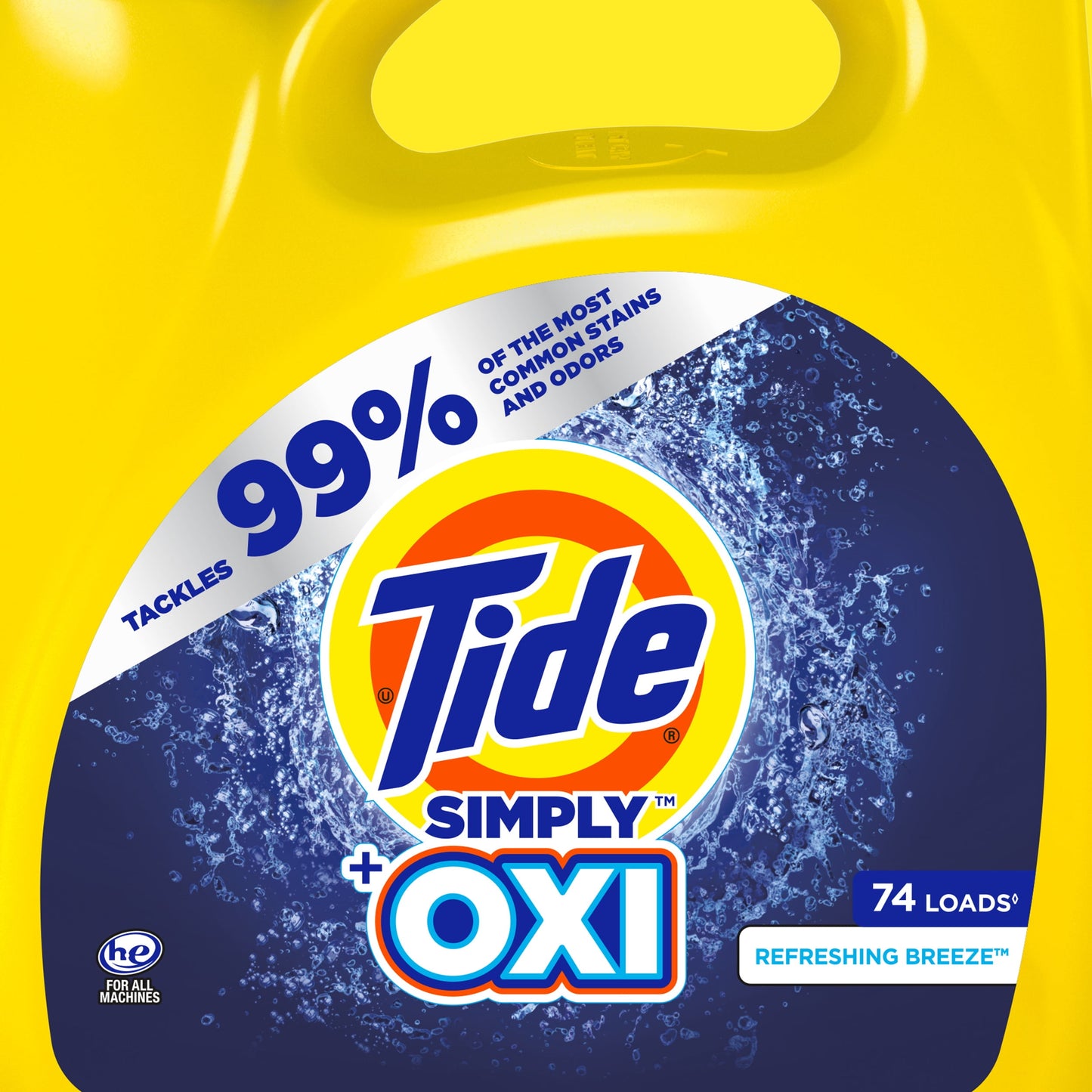 Tide Simply Oxi, 74 Loads Liquid Laundry Detergent, 115 fl oz
