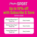 Playtex Sport Super Tampons 48 Ct, 360 Degree Sport Protection That Traps Leaks, Contoured Applicator For Comfortable Placement