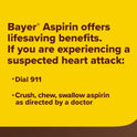Bayer Chewable Aspirin Regimen Low Dose Pain Reliever Tablets, 81mg, Orange, 108 Count