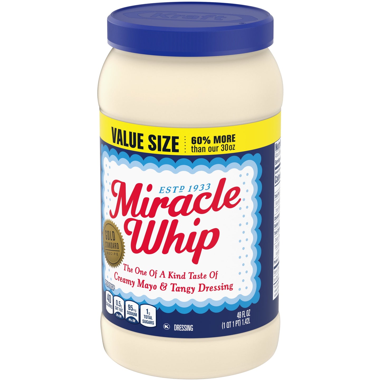 Miracle Whip Mayo-like Dressing Value Size Jar, 48 fl oz