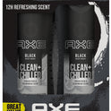 Axe Black Refreshing Long Lasting Body Wash Twin Pack, Frozen Pear and Cedarwood, 16 fl oz