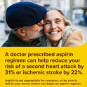 Bayer Chewable Aspirin Regimen Low Dose Pain Reliever Tablets, 81mg, Orange, 108 Count