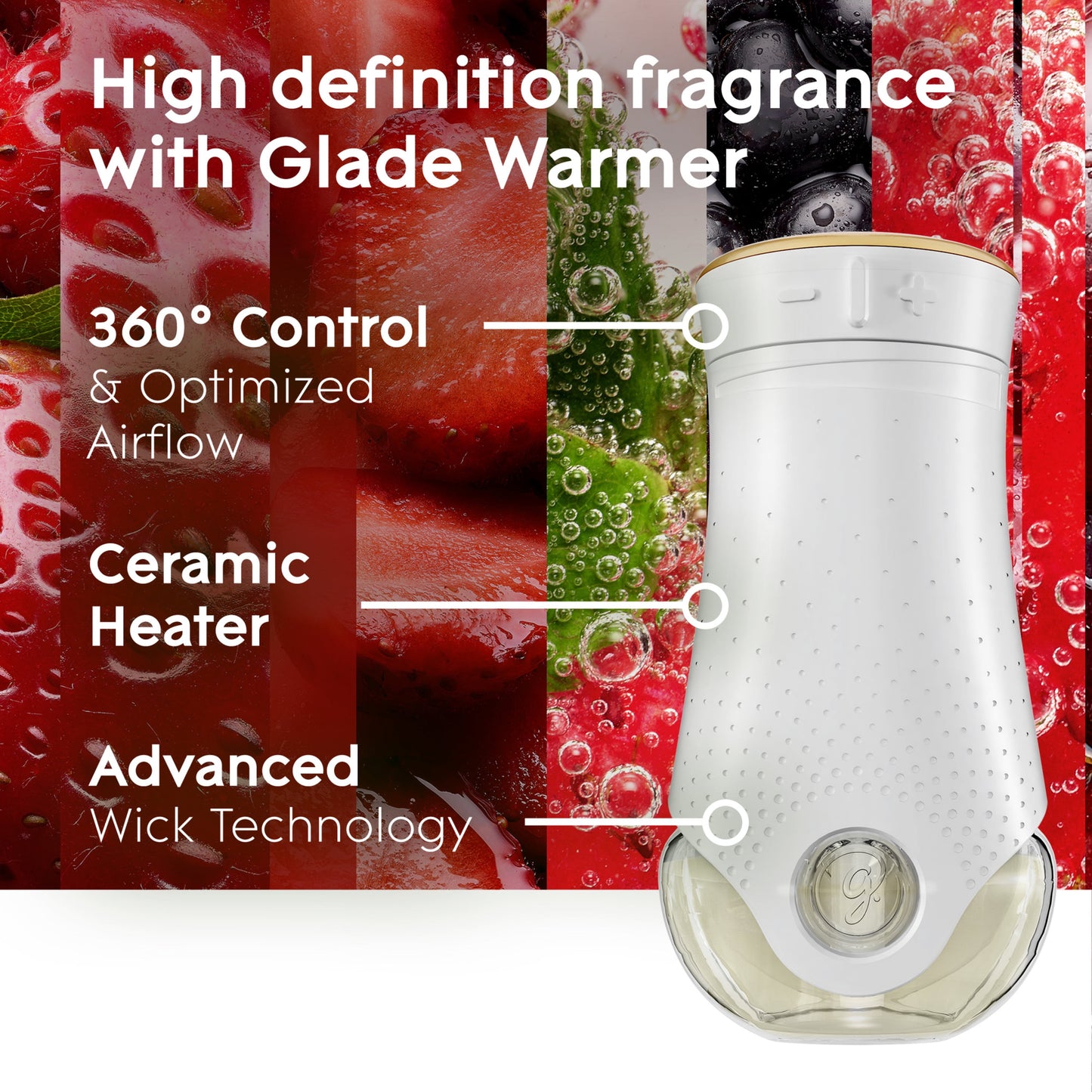 Glade PlugIns Scented Oil 5 Refills, Air Freshener, Bubbly Berry Splash, 5 x 1.34 oz
