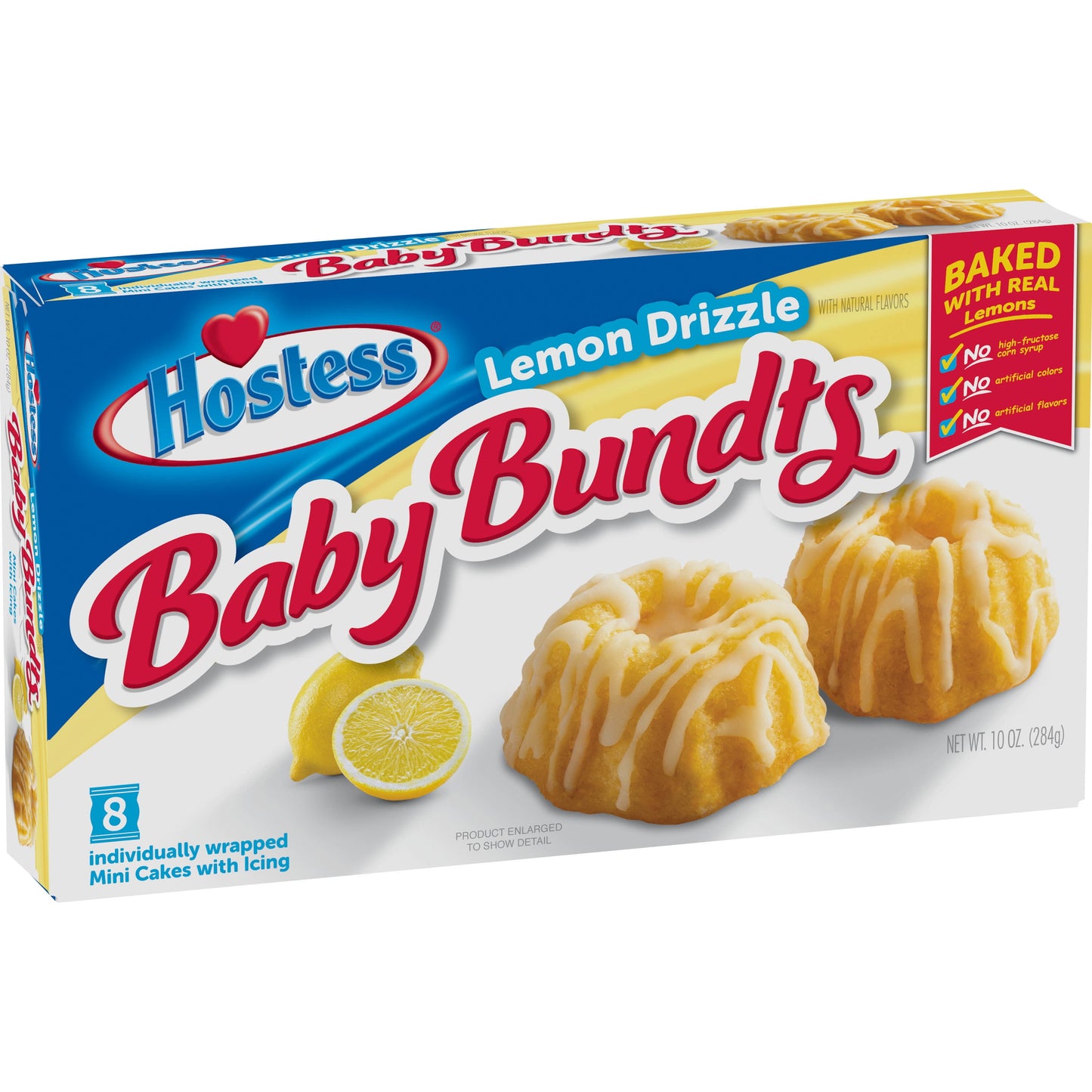 HOSTESS Baby Bundts, Lemon Drizzle Cakes, 8 Count , 10 oz