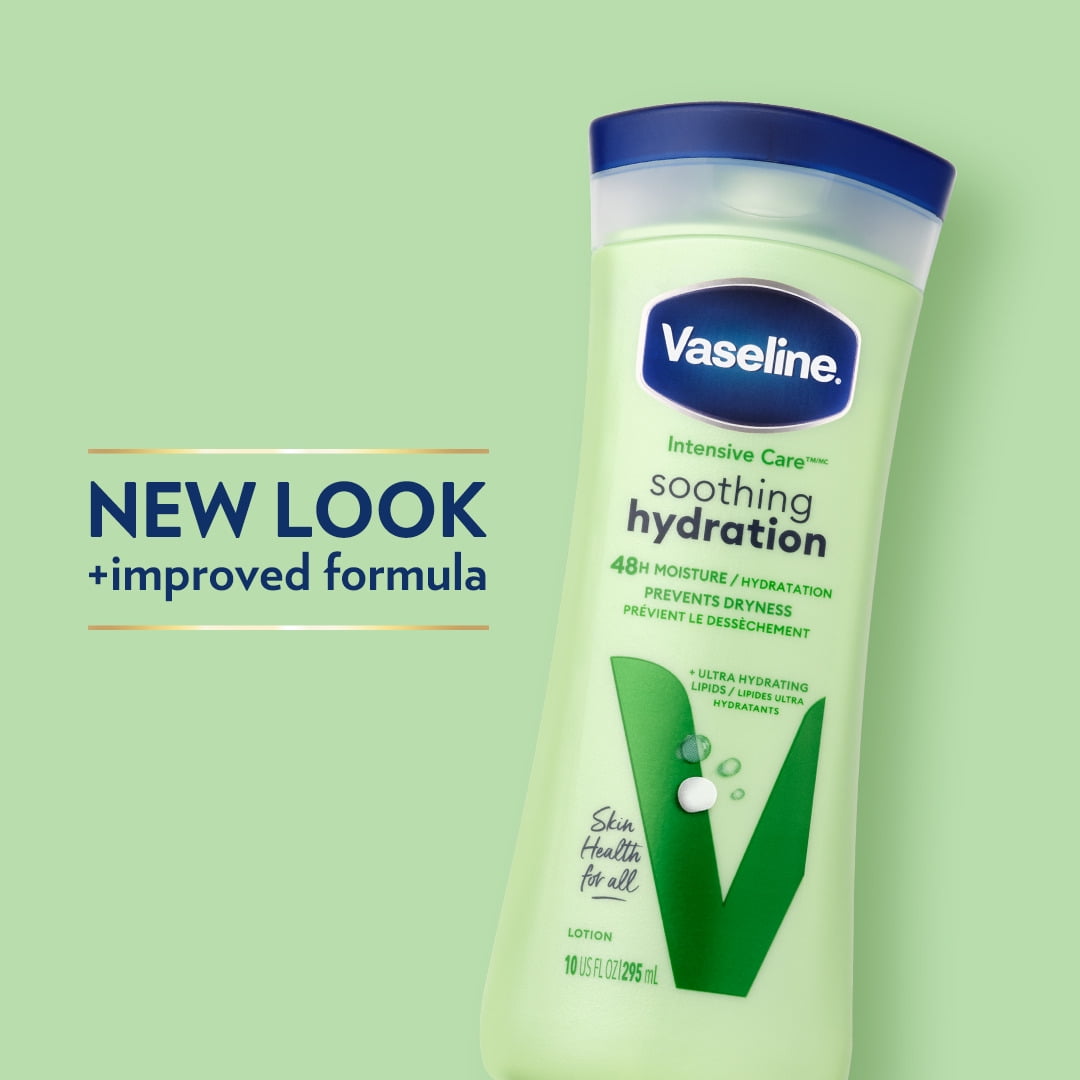 Vaseline Intensive Care™ Hand and Body Lotion Soothing Hydration for Dry Skin with Aloe Vera Extract & Ultra-Hydrating Lipids, 10 oz