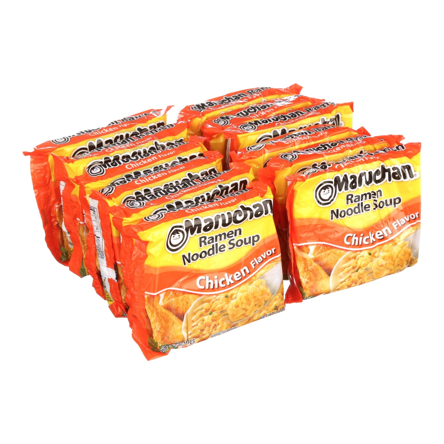 Maruchan Ramen Noodle Chicken Flavor Soup, 3 Oz, 12 Count Shelf Stable Package