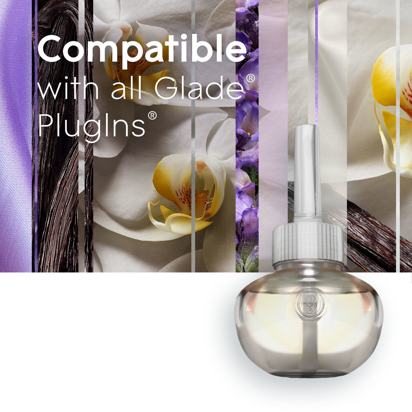 Glade PlugIns Refill 5 ct, Lavender & Vanilla, 3.35 FL. oz. Total, Scented Oil Air Freshener Infused with Essential Oils