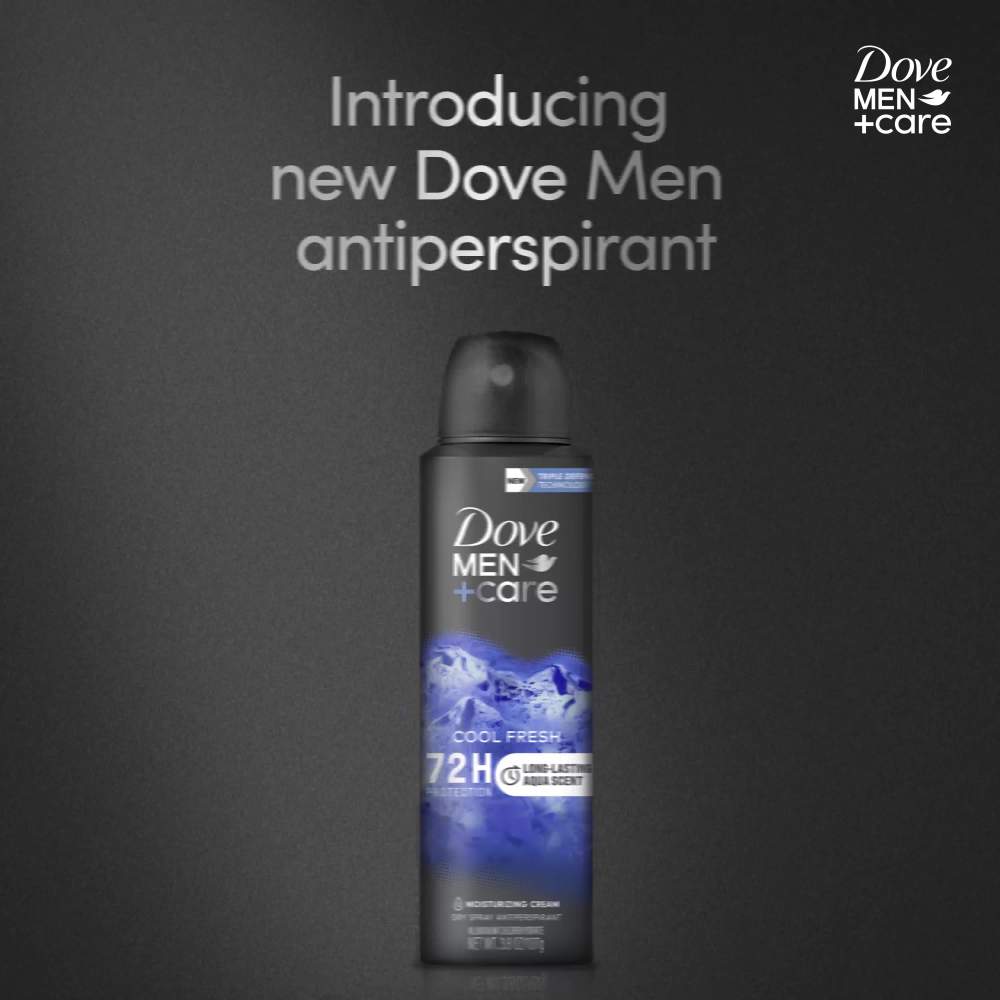 Dove Men+Care Long Lasting Antiperspirant Deodorant Dry Spray, Cool Fresh, 3.8 oz