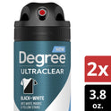 Degree Ultra Clear Long Lasting Men's Antiperspirant Deodorant Dry Spray Twin Pack, Fresh, 3.8 oz