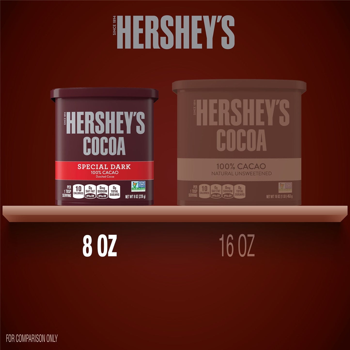 Hershey's Special Dark Dutched Cocoa Powder, Can 8 oz
