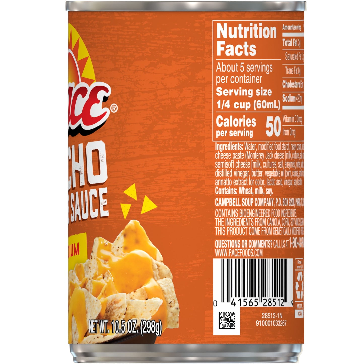 Pace Medium Nacho Cheese Sauce, 10.5 oz Can