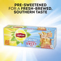 Lipton Family Sized Iced Southern Sweet Black Tea, Caffeinated, Tea Bags 22 Count