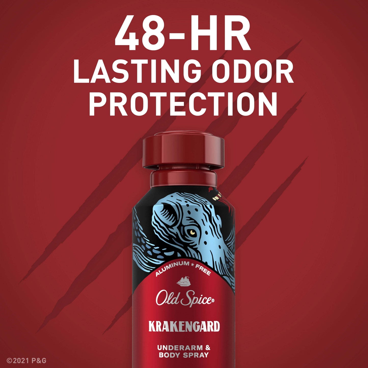 Old Spice Aluminum Free Body Spray for Men, Krakengard, 2/5.1 oz