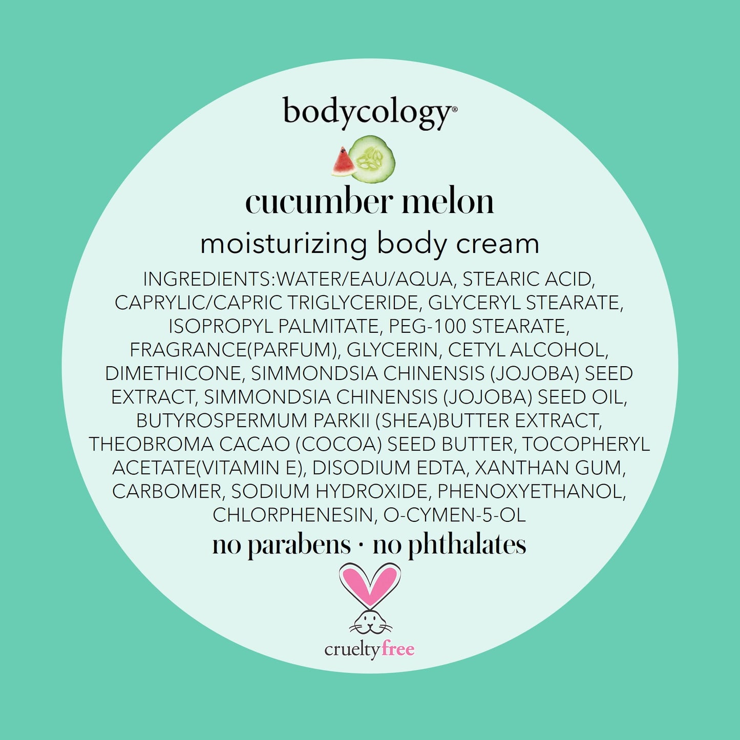 Bodycology Moisturizing Body Cream, Cucumber Melon, 8 oz