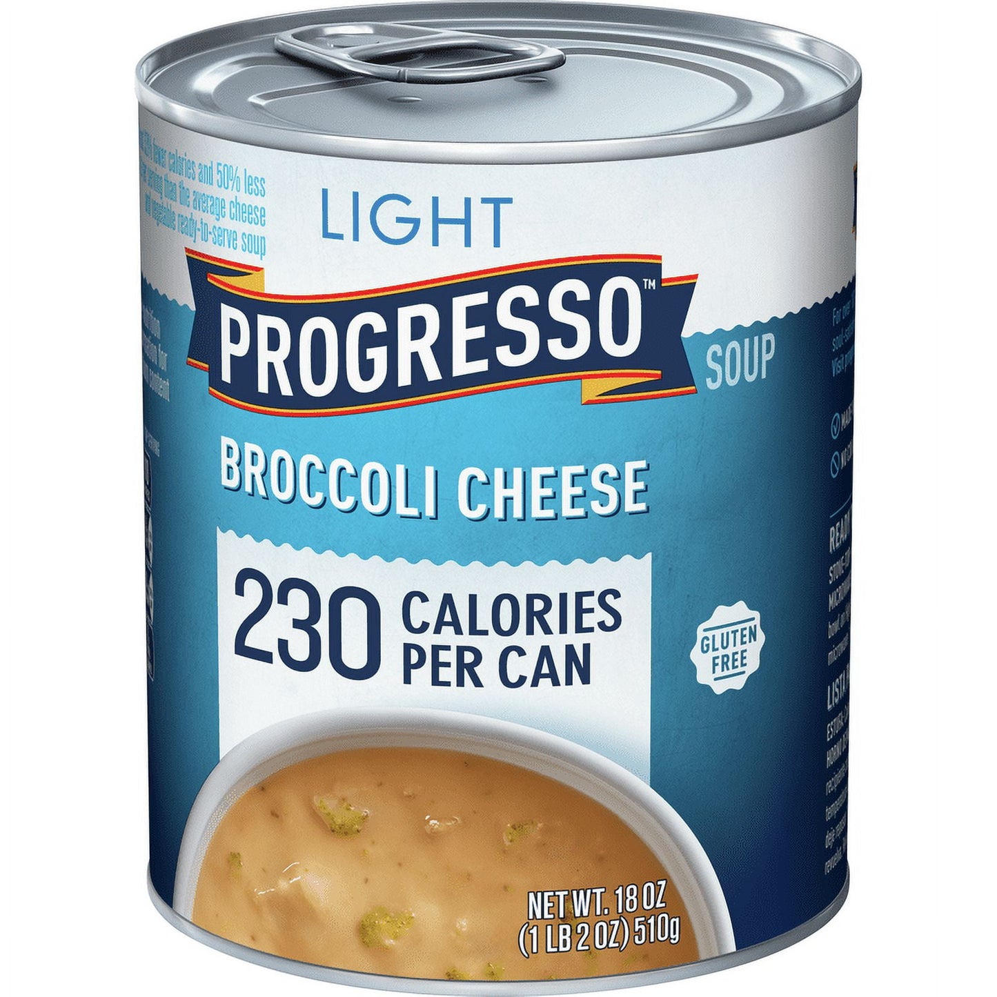 Progresso Light, Broccoli Cheese Canned Soup, Gluten Free, 18 oz.