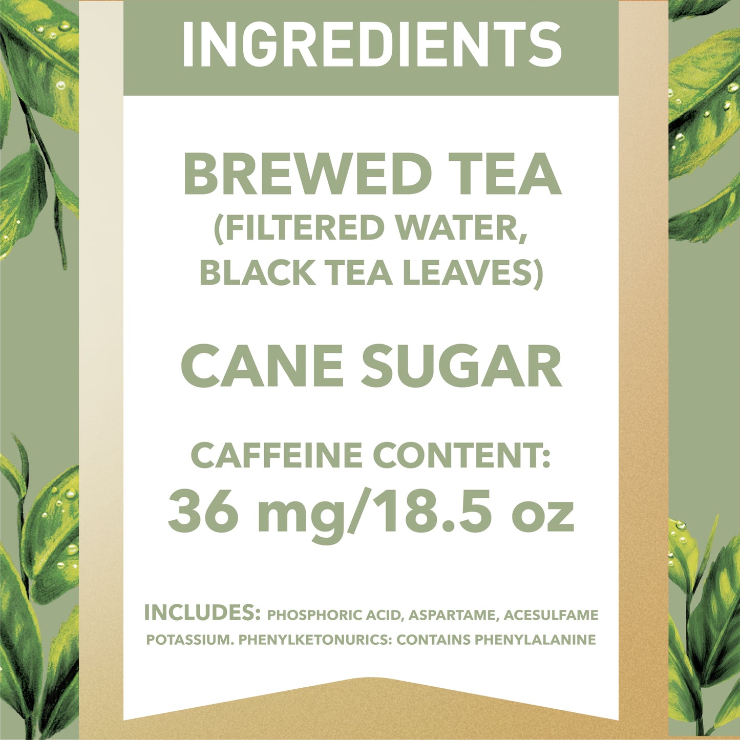 Gold Peak Real Brewed Tea Sugar Diet Iced Sweet Tea Bottled Drink, 18.5 fl oz