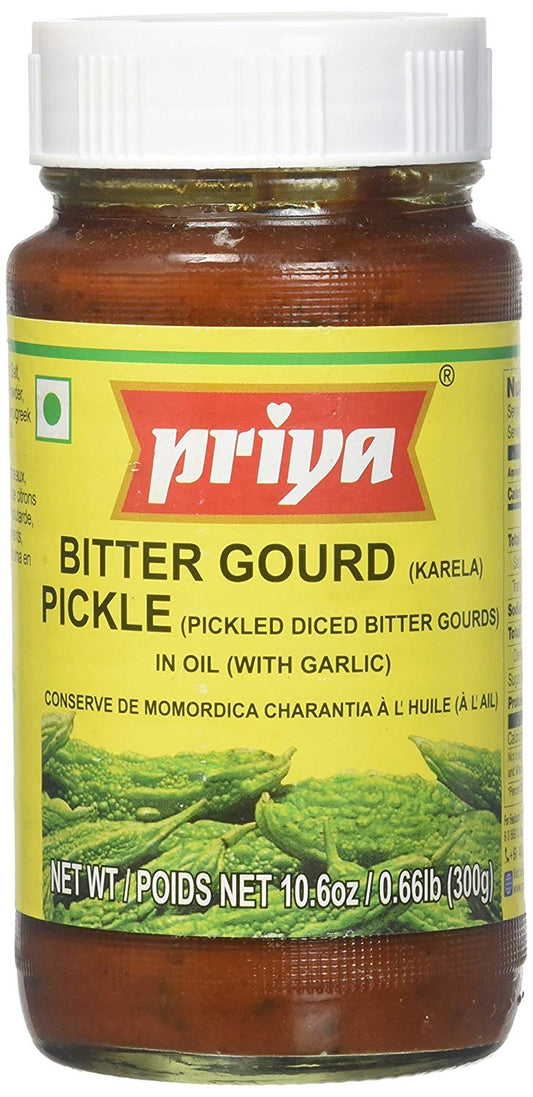 Bitter Gourd Pickle (Karela Pickle) in Oil w/ Garlic