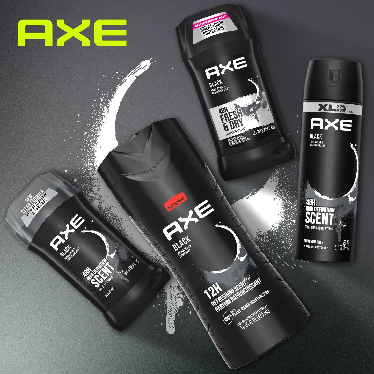 Axe Black Frozen Pear & Sandalwood Body Spray Deodorant for Men, 5.1 oz (2 Pack)