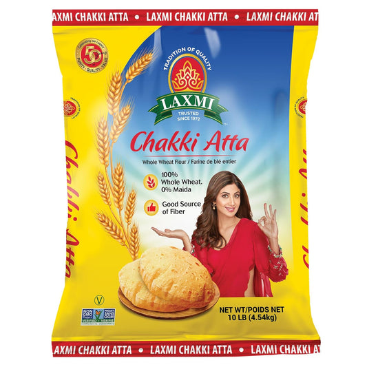 LAXMI CHAKKI ATTA 10 LB (NONGMO)