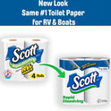 Scott Rapid-Dissolving Toilet Paper for RVs & Boats, 8 Double Rolls, 231 Sheets Per Roll (1,848 Total)