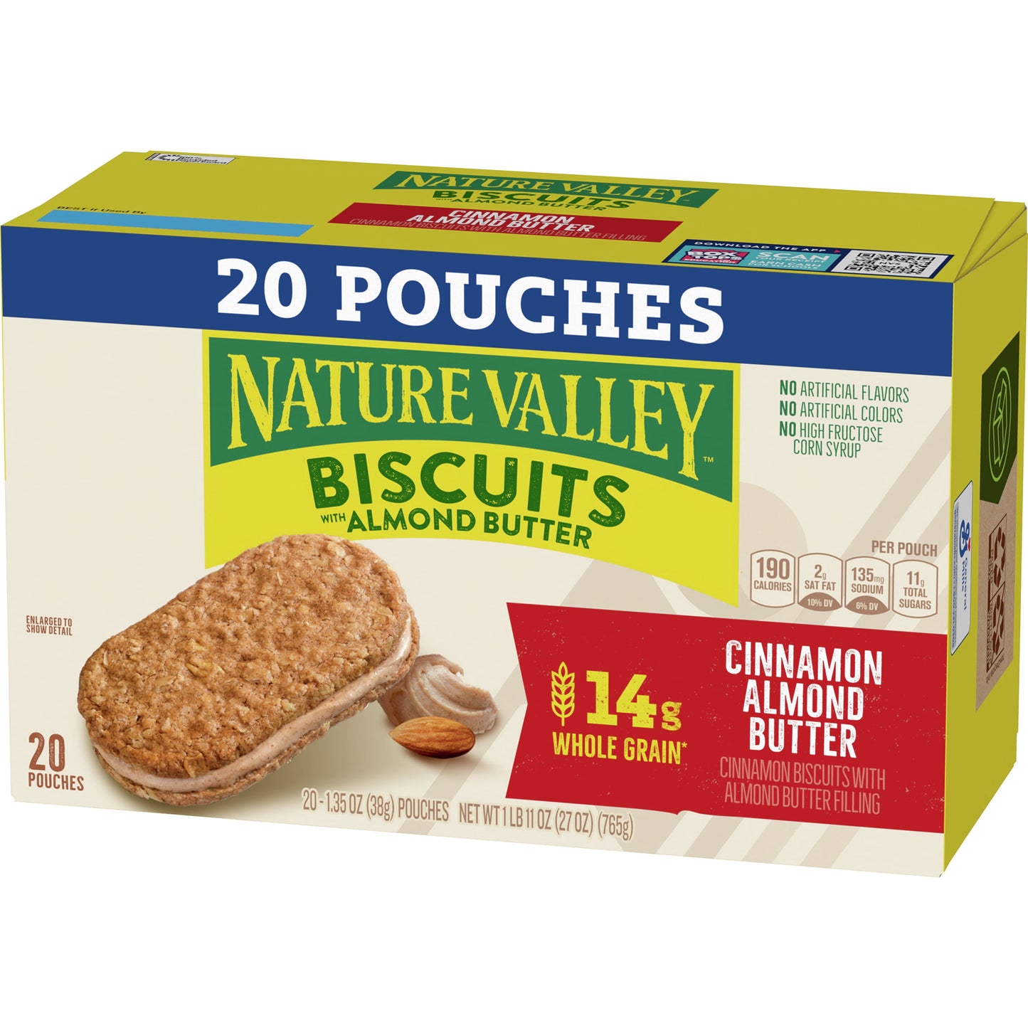 Nature Valley Cinnamon Biscuits with Almond Butter Filling, 20 Count, 27 OZ