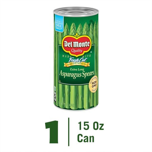 DEL MONTE Extra Long Asparagus Spears, Canned Vegetables, 15 oz Can
