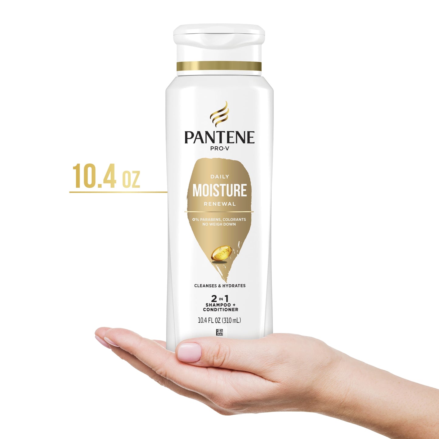 Pantene Pro-V Daily Moisture Renewal 2 in 1 Shampoo + Conditioner, All Hair Types, 10.4 fl oz