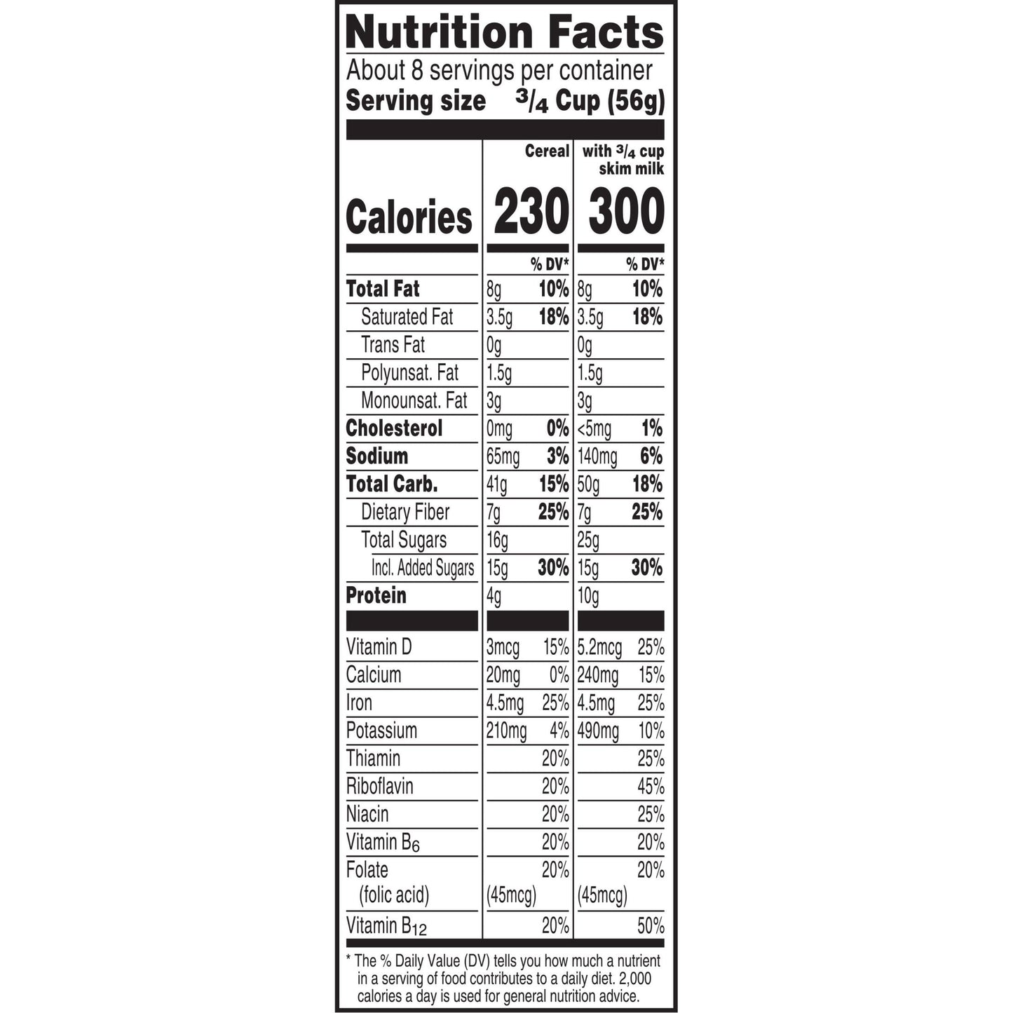 Kellogg's Cracklin' Oat Bran Original Cold Breakfast Cereal, 16.5 oz