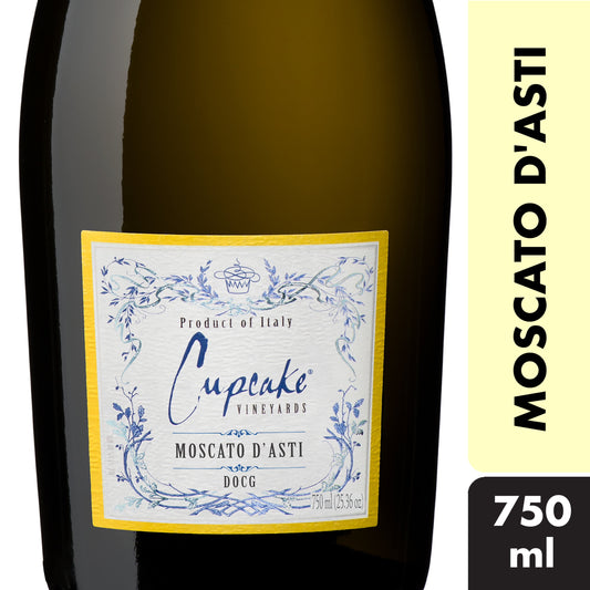 Cupcake Vineyards Moscato Italian White Dessert Wine, 750 ml Glass, ABV 5.50%