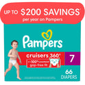 Pampers Cruisers 360 Diapers Size 7, 66 Count