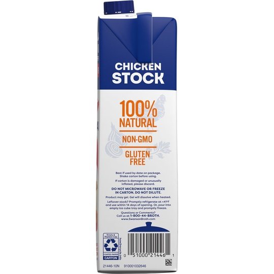 Swanson 100% Natural, Gluten-Free Chicken Stock, 32 oz Carton