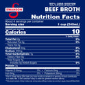 Swanson 100% Natural, 50% Less Sodium Beef Broth, 32 oz Carton