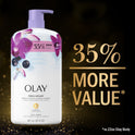 Olay Fresh Outlast Body Wash, Orchid & Black Currant, 30 fl oz