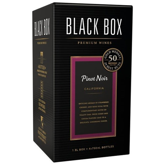 Black Box Pinot Noir, California Red Wine, Single 3 Liter Box