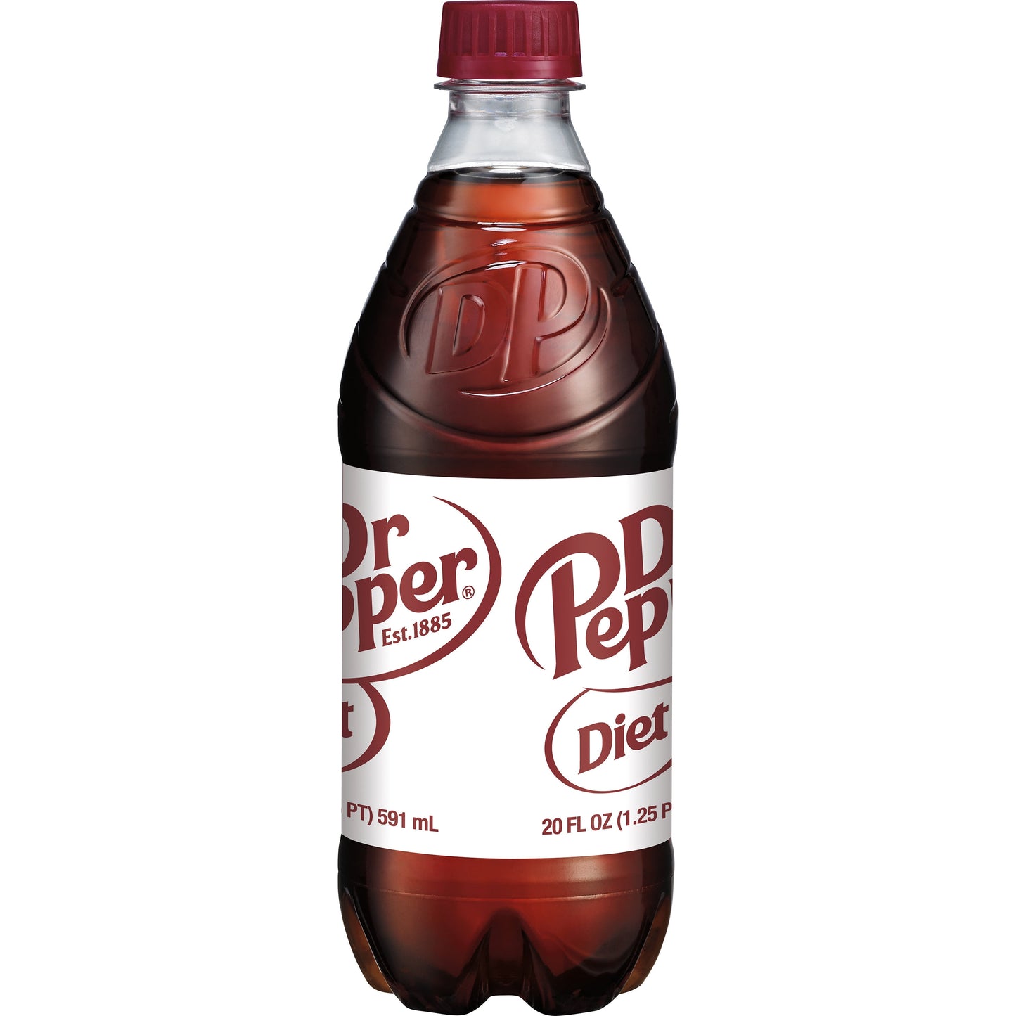 Diet Dr Pepper Soda Pop, 20 fl oz, Bottle