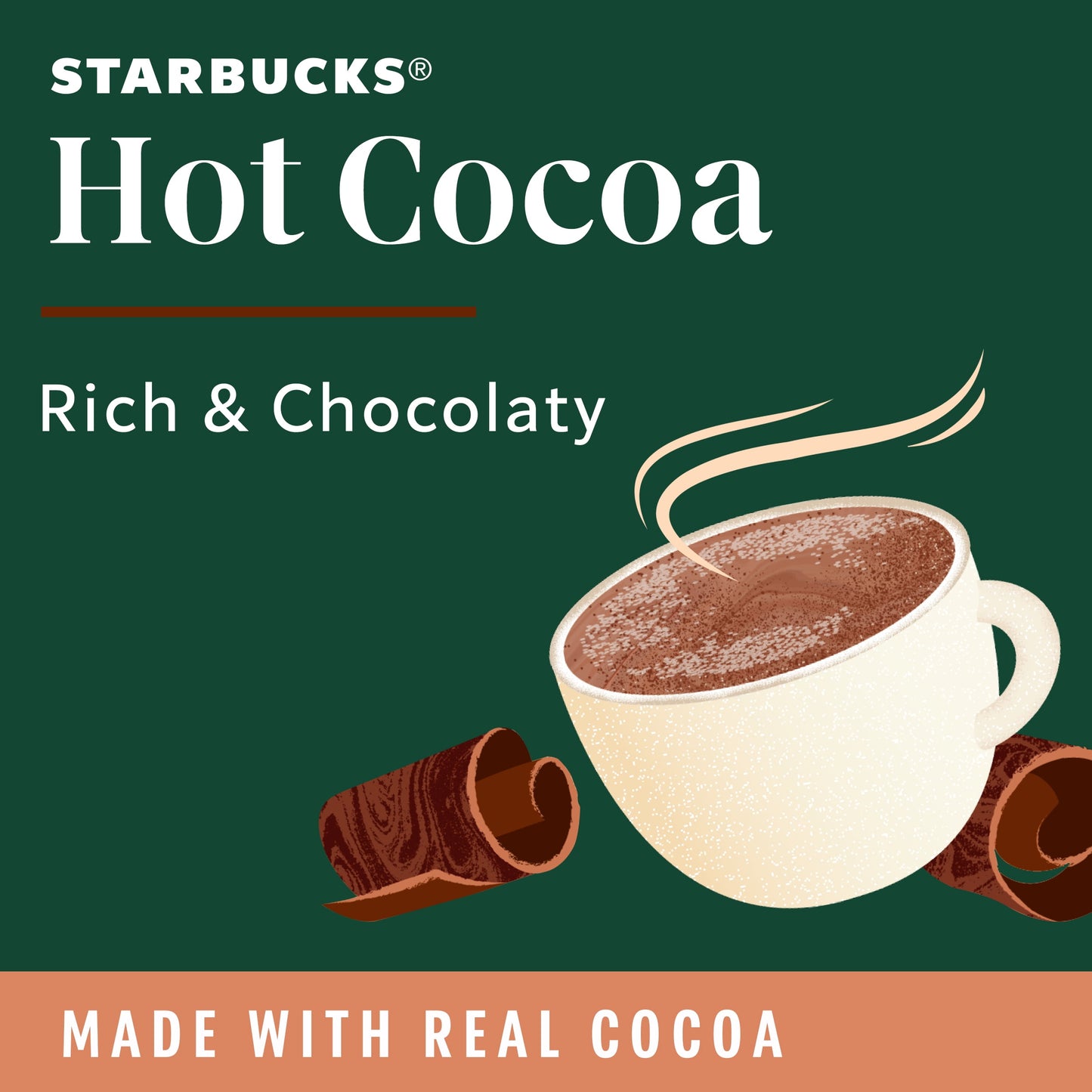 Starbucks Coffee K-Cup Pods, Naturally Flavored Hot Cocoa For Keurig Coffee Makers,10 Pods