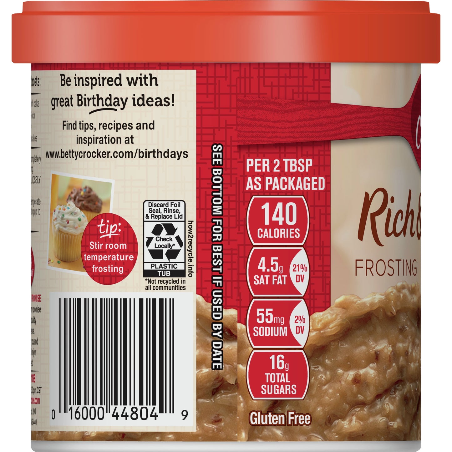 Betty Crocker Gluten Free Rich & Creamy Coconut Pecan Frosting, 15.5 oz.