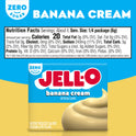 Jell-O Banana Cream Artificially Flavored Zero Sugar Instant Reduced Calorie Pudding & Pie Filling Mix, 0.9 oz Box