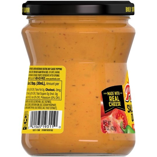 Pace Salsa Con Queso Cheese Dip, Medium, 15 Ounce Jar