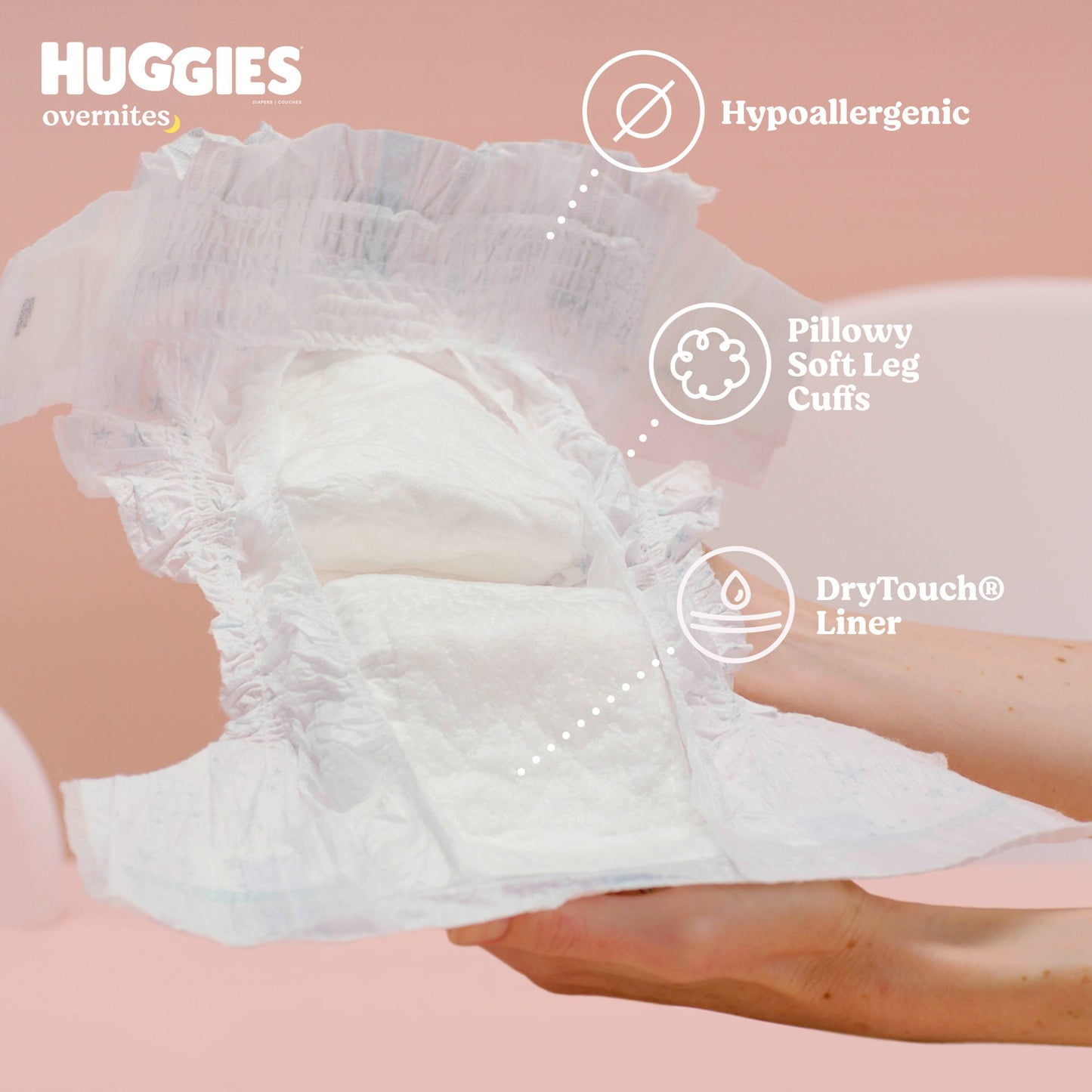 Huggies Overnites Nighttime Diapers, Size 7, 52 Ct