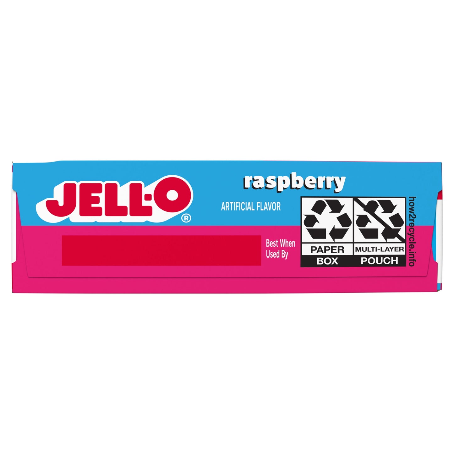 Jell-O Raspberry Artificially Flavored Zero Sugar Gelatin Dessert Mix, Family Size, 0.6 oz Box