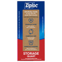 Ziploc® Brand Storage Bags with New Stay Open Design, Quart, 75 Count, Patented Stand-up Bottom, Easy to Fill Food Storage Bags, Unloc a Free Set of Hands in the Kitchen, Microwave Safe, BPA Free