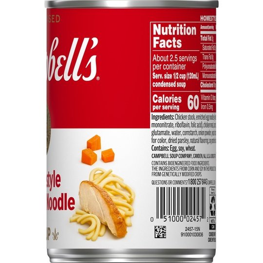 Campbell’s Condensed Homestyle Chicken Noodle Soup, 10.5 Ounce Can